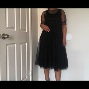 Mesh midi dress